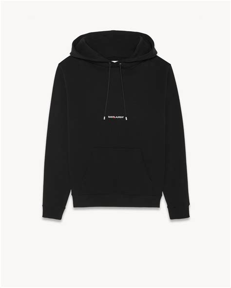 ysl hoodie white|hoodie and saint laurent boots.